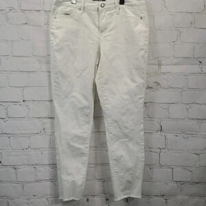 Nine West Gramercy Skinny Capri White Ankle Jeans Size 4